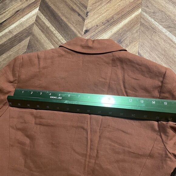 Adam By Adam Lippes Blazer Linen Blend Single Button Sz 4 Classic Career USA - Picture 10 of 11